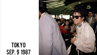 Michael Jackson - Arrival at Tokyo (September 9, 1987)