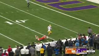 JOE BURROW  MONSTER THROW TO JA'MARR CHASE | CLEMSON VS LSU 2020 NATIONAL CHAMPIONSHIP