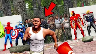 FRANKLIN and SHINCHAN Survived Biggest Zombie Attack In Gta 5 tamil | Avengers army vs Zombie |gta 5