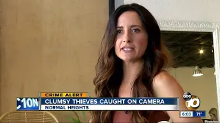 Clumsy thieves caught on camera breaking into salon