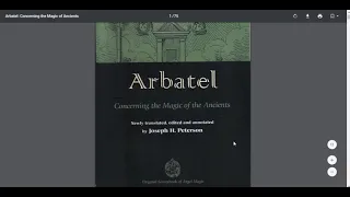 In the Company of Angels... Intro to the Arbatel; Magic of the Ancients