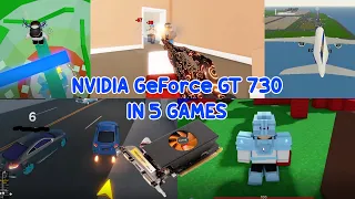 Nvidia GeForce GT 730 in 5 Roblox Games part 2 | 2022