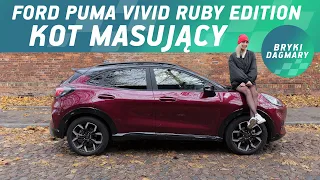 Ford Puma Vivid Ruby Edition kot masujący. Test samochodu. Bryki Dagmary