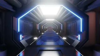 Futuristic Scifi Hallway Abstract Tunnel Motion Background Loop Moving Glowing Lights Live Wallpaper