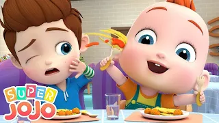 Table Manners Song | Kids at the Table | Good Habits Song | Super JoJo Nursery Rhymes & Kids Songs