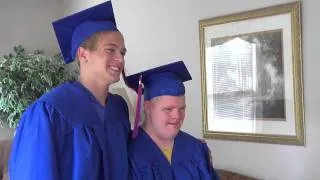Teen invites twin brother with Down Syndrome to share the stage at graduation