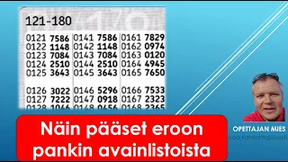 Näin pääset eroon pankin avainlukulistoista