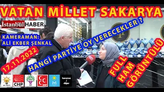 (SAYAÇLI)SAKARYA RÖPORTAJIMIZIN MONTAJSIZ UZUN VERSİYONU  SEÇİM OLSA HANGİ PARTİYE OY VERECEKLER?