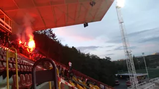 Banik Ostrava pyro/bengalos at Dukla Praha