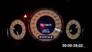 Mercedes Benz W211 E550 Acceleration Test | External Mic| Top Speed