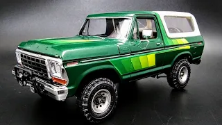1978 FORD BRONCO 351 WILD HOSS 1/25 SCALE MODEL KIT HOW TO ASSEMBLE PAINT DASHBOARD DECALS AMT 1304