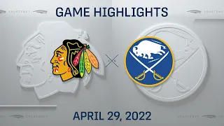 NHL Highlights | Blackhawks vs. Sabres - Apr. 29, 2022