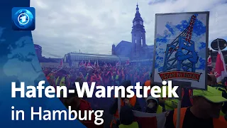 Hamburg: Warnstreik der Hafenarbeiter:innen