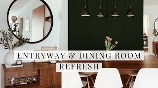 ENTRYWAY + DINING ROOM REFRESH | making over our small space on a budget | thrift with me