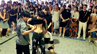 [STREET ARTIST] ONEOF. HILARIOUS HONGDAE BUSKING. 230718.