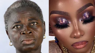 100M VIEWS  ⬆️ VIRAL 👆WEDDING MAKEUP 😍OVER 60👉BRIDAL MAKEUP TRANSFORMATION| FOR DARK SKIN| MELANIN