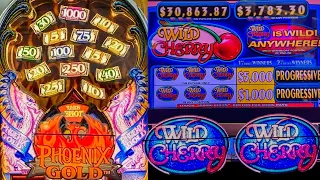 Old School 3 Reel Phoenix Gold and Wild Cherry Classic Slots