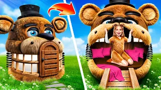 Freddy from FNaF have Children! We Build a Tiny House at Home! Five Nights At Freddy’s!