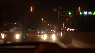 ASMR Highway Driving at Night Rear View (No Talking, No Music) - Anmyeondo to Seoul, Korea