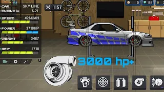 Pixel Car Racer-Skyline R34 [3000hp] pro league build (Paul Walker's R34)🚄💨