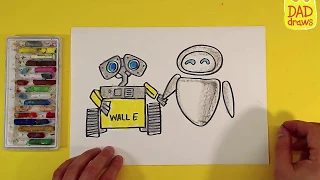 How to draw Wall-e and Eve