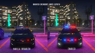 GTA 5 NaturalVision Evolved - Brighter Emergency Lights (LSPDFR) (Comparison)