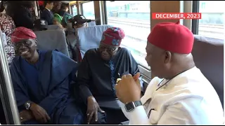 WATCH: President Tinubu, Gov Sanwo-Olu, Others Take A Trip On Train