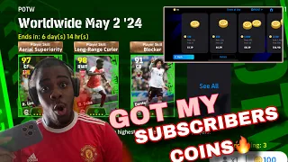 POTW PACK OPENING ON SUBS ACCOUNTS🎉🥰 #efootball2024 #gaming #efootballmobile