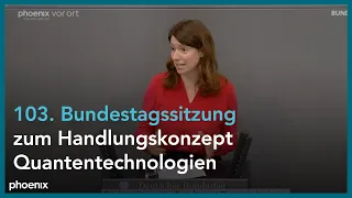 Bundestagsdebatte zum Handlungskonzept Quantentechnologien der Bundesregierung