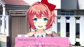 I convinced Sayori to bring me along - DDLC Fan Mod (Doki Doki True Route)