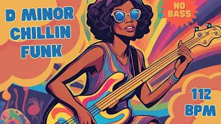 Bass Backing Track 🎸 D minor 😎 Chillin Funk 👉🏽 112 bpm