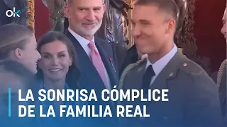 😳😳😳La sonrisa cómplice de la Familia Real tras el saludo de un cadete a la princesa Leonor😳😳😳