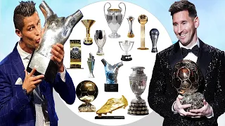 Lionel Messi Vs Cristiano Ronaldo All Awards & Trophies Comparison - Filmy2oons