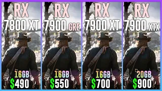 RX 7800 XT vs RX 7900 GRE vs RX 7900 XT vs RX 7900 XTX - Test in 20 Games