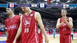 CAI Zaragoza 74 vs Real Madrid 80