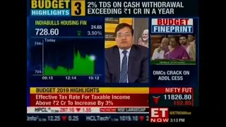 Mr. Manish Sonthalia on ET Now post Budget 2019