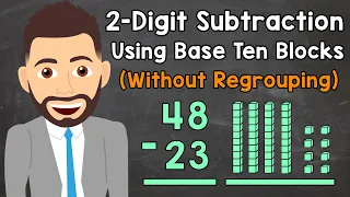 Subtracting 2-Digit Numbers Using Base 10 Blocks Without Regrouping | Elementary Math with Mr. J