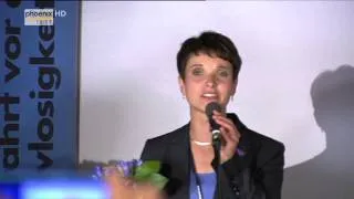 Landtagswahl Sachsen: Ansprache der AfD-Spitzenkandidatin Frauke Petry am 31.08.2014