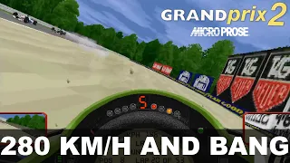 Grand Prix 2 - Crash at Curva Grande (Mechanical Failure at 280 kph)