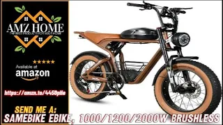 Overview SAMEBIKE Electric Bike, 1000/1200/2000W Electric Bike for Adults 30/34/37MPH, Amazon