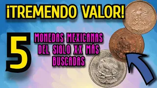 ⭐Las 5 Monedas Mexicanas MÁS BUSCADAS DEL SIGLO XX Antes Valían Centavos Pero HOY SON MUY VALIOSAS💲💎
