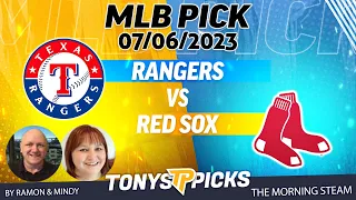 Texas Rangers vs Boston Red Sox 7/6/2023 FREE MLB Picks and Predictions on Morning Steam Show