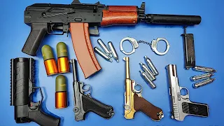 Airsoft Guns 🔴 AK-47,WE TT33 Tokarev,Luger P08, Grenade Launcher💣