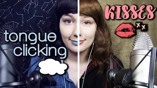 ASMR Split Down the Middle! Tongue Clicking & Kisses (No Talking)