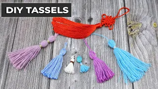 How to Make Tassels the EASY way // 2 METHODS: DIY Tassel out of YARN or Embroidery Thread