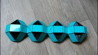 Magic Snake 48 or Rubik's twist 48 - How to make 4 balls - Transformable to 2 whole balls