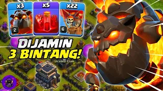 AUTO RATA!! SKELLY DONUT + LALO (LAVALOON) - STRATEGI WAR TH 9 | COC INDONESIA