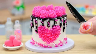 Amazing Sweet Miniature Chocolate And Strawberry Cake Recipe 🍓 Valentine's Day Cake Decorating Ideas