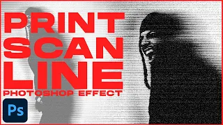 Easy PHOTOCOPY SCAN LINES Effect | Photoshop Tutorial