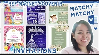 BIRTHDAY, CHRISTENING AND WEDDING INVITATIONS WITH MATCHY REF MAGNET SOUVENIRS | Cassy Soriano